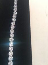 Used, 10Ct Diamond Tennis Bracelet 1 Row Round Diamonds14K White Gold ep 7-inch for sale  Shipping to South Africa