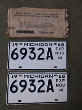 Michigan 1968 license for sale  Fenton