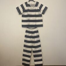 Authentic Uniform Jail Inmate Prison Stripes Medium 2 Pc. Set Made In USA - TCI for sale  Shipping to South Africa