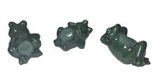 Set Of 3 Small Ceramic Brother Frogs for sale  Shipping to South Africa