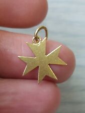9ct 375 Yellow Gold Maltese Cross Pendant Vintage for sale  Shipping to South Africa