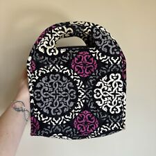 Bolso de Almuerzo Vera Bradley Acolchado Arándano Magenta Negro Púrpura Blanco Gris segunda mano  Embacar hacia Mexico