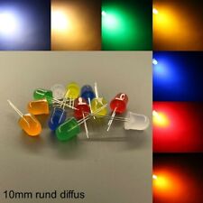 10mm LEDs rund diffus alle Farben inkl. Widerstände Leuchtdioden LED 10 mm comprar usado  Enviando para Brazil