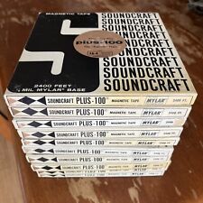 Soundcraft PLUS-100 Audio Tape Reel to Reel Mylar 1/2 MIL 2400 Feet LOT OF 10 for sale  Shipping to South Africa