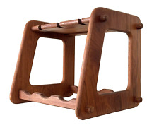Vintage SOLID TEAK Wood DANISH Modern WINE RACK & GLASS Holder MCM 1960s Kitchen, used for sale  Shipping to South Africa