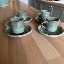 Four Canterbury Pottery Espresso Cups And Saucers for sale  Shipping to South Africa
