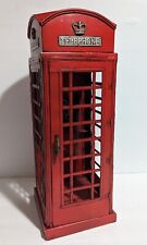 Cabine telefônica britânica caixa telefônica vermelha 16" escultura em metal coroa inglesa pop art  comprar usado  Enviando para Brazil