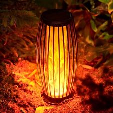 Used, Solar Lanterns Metal Outdoor Waterproof Led Garden Lights Decorative Flames for sale  Shipping to South Africa