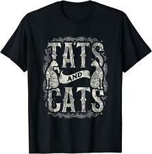 NUEVO Tats and Cats Tatuador Tatuaje Arte corporal Tatuaje Gato Gatito Camiseta segunda mano  Embacar hacia Argentina