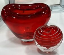 Red glass heart for sale  Denver