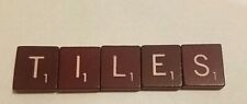Used, REPLACEMENT LOST SCRABBLE TILES - NATURAL WOOD, MAROON, Red for sale  Shipping to South Africa