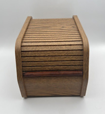 Caja de almacenamiento con soporte para disco CD enrollable de madera vintage segunda mano  Embacar hacia Argentina
