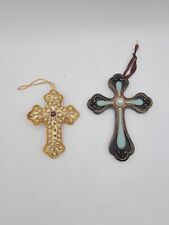 Cross ornaments teal for sale  Humble