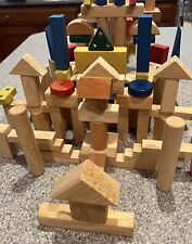 Hundreds Of Wooden Blocks Of All Shapes & Sizes - Endless Possibilities-Used Set for sale  Shipping to South Africa