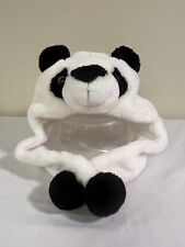 Chapéu de pelúcia animal panda urso preto e branco capas quentes orelhas painéis laterais, usado comprar usado  Enviando para Brazil