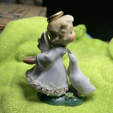 Antigo anjo menina doce com 2 gansos, porcelana 4,25” de altura comprar usado  Enviando para Brazil