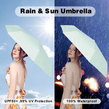 6 mini guarda-chuva de bolso dobrável anti-UV sol/chuva à prova de vento ultra leve com caixa comprar usado  Enviando para Brazil