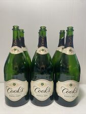 Usado, Garrafas de licor de vidro Cooks Champagne Mega Bottle 1,5L vazio artesanato lote de 6 verde comprar usado  Enviando para Brazil