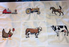 Embroidered farm animals for sale  Cedar Park