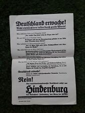 WW2 German Election Poster..."Germany Awake!", used for sale  SHAFTESBURY