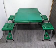 Vintage Portable Folding Picnic Camping Table Bench Stool Set Briefcase/Suitcase for sale  Shipping to South Africa