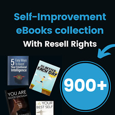 900+ Self-Improvement Digital Books Bundle, PLR Collection Make Money Online, used for sale  Shipping to South Africa