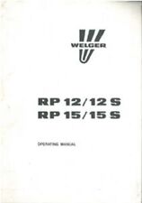 Welger Round Baler RP12 RP12S RP15 & RP15S Operators Manual for sale  Shipping to Ireland
