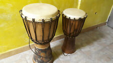 TAMBURO DJAMBE' DARBUKA BONGO IN LEGNO PELLE BUFALO PERCUSSIONE  segunda mano  Embacar hacia Argentina