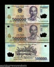 1 millón de dongs vietnamitas (500000 x 2 piezas) Vietnam 500.000 moneda # 1 en muy buena condición segunda mano  Embacar hacia Mexico