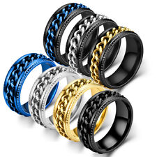Lote de anéis femininos masculinos de corrente anel giratório de titânio banda inquietação anti ansiedade dedo comprar usado  Enviando para Brazil