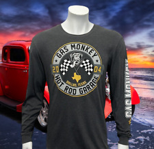 Gas Monkey Hot Rod Garage Dallas Texas Gray Yellow Long Sleeve Tee T-Shirt LG, used for sale  Shipping to South Africa