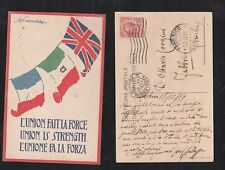 Cartolina commemorativa unione usato  Italia