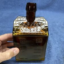 ANTIQUE E.C BOOZ’S OLD CABIN WHISKEY BOTTLE AMBER 120 WALNUT STREET PHILADELPHIA, used for sale  Shipping to South Africa