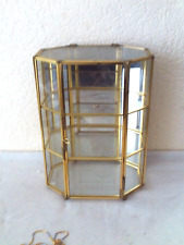 Vintage Glass and Brass Curio Cabinet Display Case 9" X 7" X 5" age related ware for sale  Shipping to South Africa