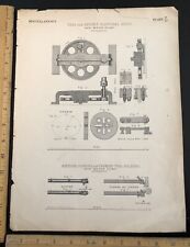 Rare Antique Orig Great Western Railway Cutting Machine Illustration Print UK, used for sale  Shipping to South Africa