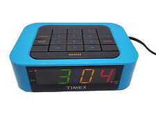 Timex T123L conjunto simples despertador multicolorido display LED azul testado funcionando, usado comprar usado  Enviando para Brazil