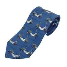 Gravata de seda azul masculina Nicole Miller Collection, bicicletas elétricas, ambiental 3,5" comprar usado  Enviando para Brazil