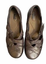 Sapatos de couro Clarks Collection 11 XW estanho Ashland Spin Q Mary Jane slip on, usado comprar usado  Enviando para Brazil