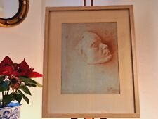 Signed 1906 Charcoal Sketch of Ludwig Van Beethoven's Death Mask for sale  Shipping to South Africa
