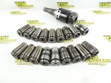 BEAVER NMTB40 TG100 COLLET CHUCK + 18 COLLETS 1/4" TO 1"  for sale  Shipping to South Africa