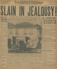 William Taylor Murdered Slain in Jealousy Revenge 3 de fevereiro de 1922 Hollywood B20 comprar usado  Enviando para Brazil
