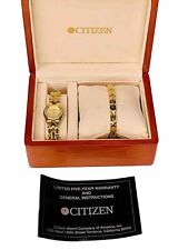 Relógio de quartzo Citizen feminino pulseira de metal tom dourado 5 GN-0-S e conjunto de pulseira comprar usado  Enviando para Brazil