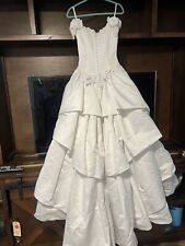 Vestido de Noiva LINDO Sem Alças Espartilho Top Muitas Camadas Tamanho 0 Ou Pequeno Branco comprar usado  Enviando para Brazil