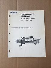 New Holland 256 258 260 Hay Rake Operators Manual for sale  Womelsdorf