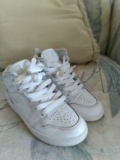 Nike Air Jordan 1 Retro Mid PS Triple White 640734-126 Kid's Size 12C for sale  Shipping to South Africa