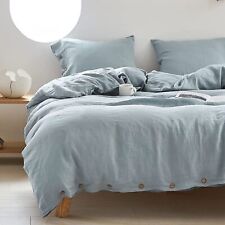 Dusty Blue Linen Duvet Cover Linen comforter cover King queen twin custom size for sale  Shipping to South Africa