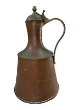 Antique Primitive Hammered COPPER WATER PITCHER with Lid 13.5” High Vintage for sale  Shipping to South Africa