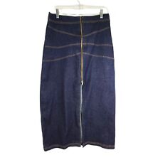 Antiga saia jeans longa Caran lavagem escura modesta linha A tamanho 3X EUA comprar usado  Enviando para Brazil