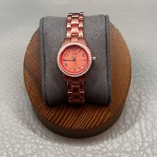 Relógio Guess Feminino Rosa Tom Dourado Cristal Pavê Pulseira 6,75", usado comprar usado  Enviando para Brazil
