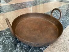 antiguo vintage hecho a mano hierro fundido rústico kadai / freír sartén wok, utensilios de cocina segunda mano  Embacar hacia Argentina